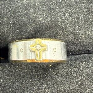 Bradford Gold Exchange Men’s Trinity Diamond Ring Etched Inscription With God